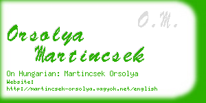 orsolya martincsek business card